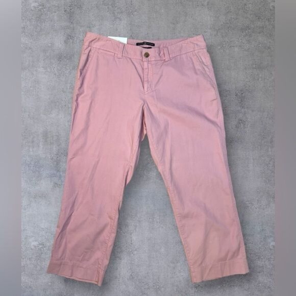 GAP Stretch Pink Straight-Leg Capri Pants - Picture 1 of 7